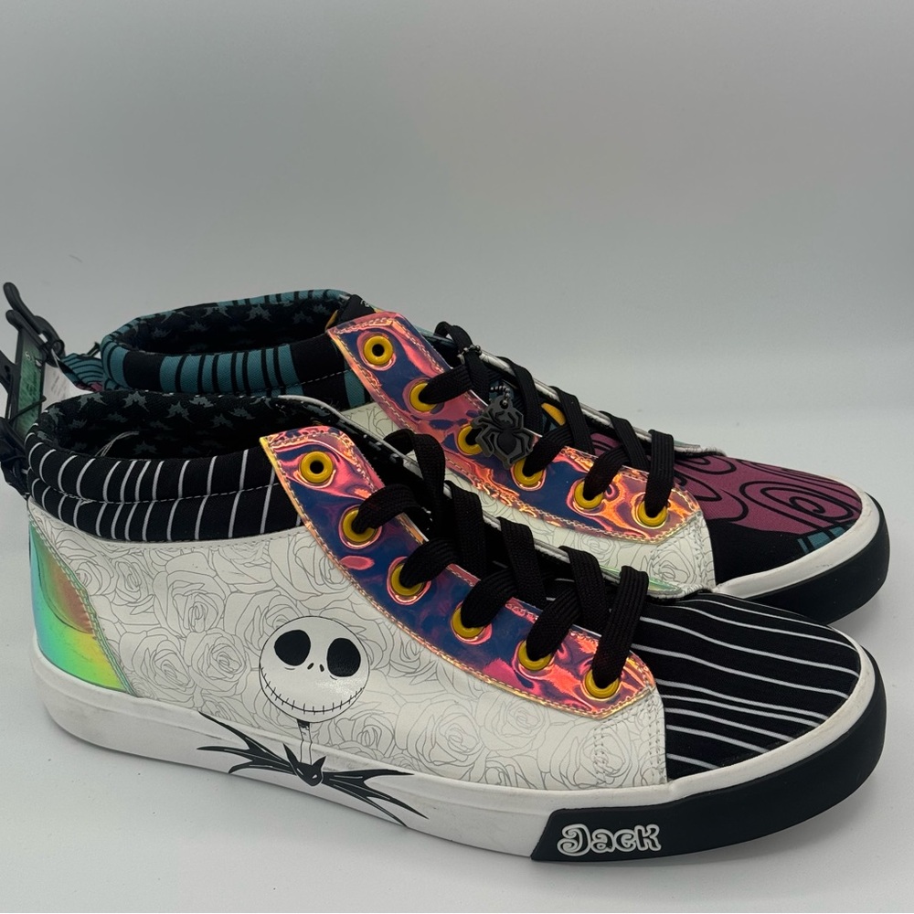 Disney Nightmare Before Christmas Jack and Sally Colorful High Top Sneakers